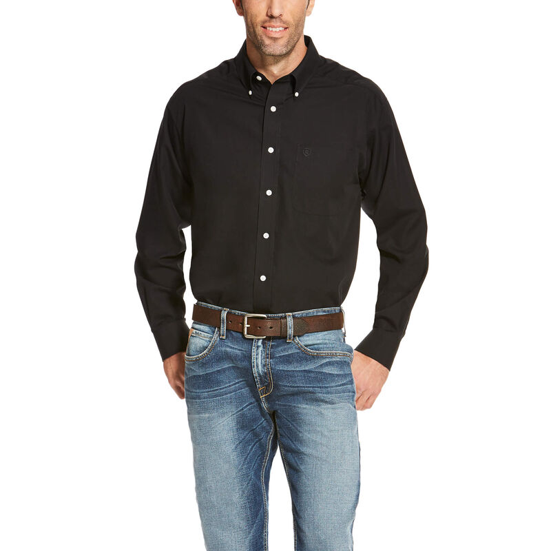 Ariat Hemden Herren - Wrinkle Free Solid Schwarz ( HESYP-9318 )